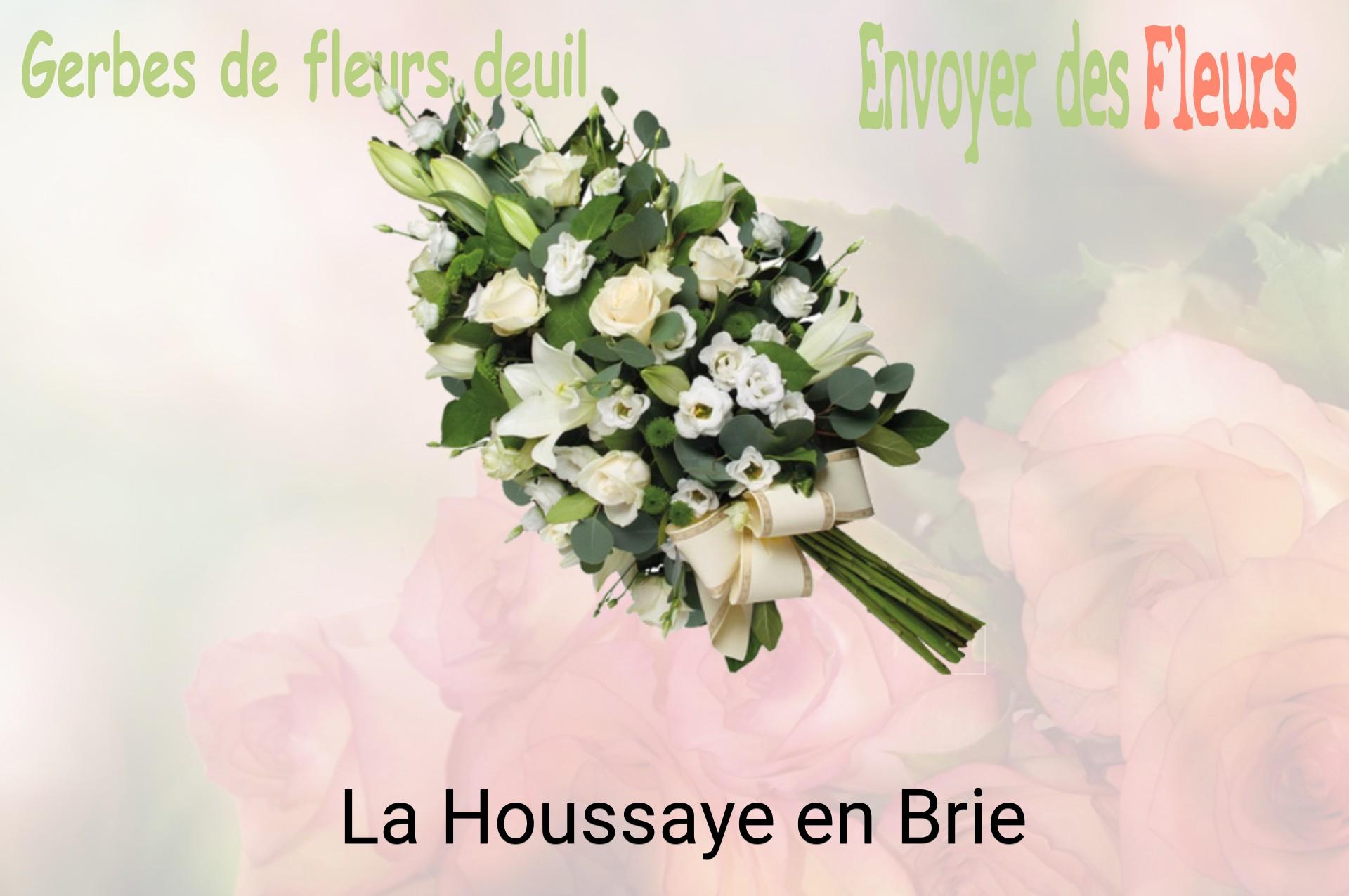 Gerbe de fleurs de deuil livrée à La Houssaye-en-Brie